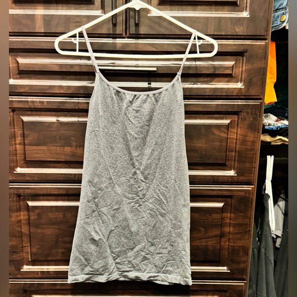 Gray Spaghetti Strap tank top MATERNITY MEDIUM - LARGE no stains or wear